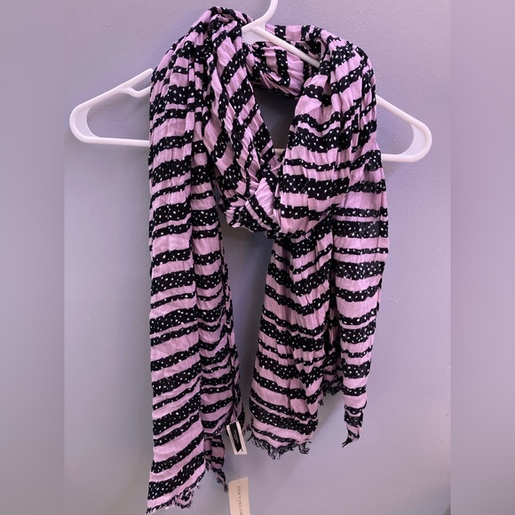 Ann Taylor Accessories - Ann Taylor Stripe and Polka Dot Scarf